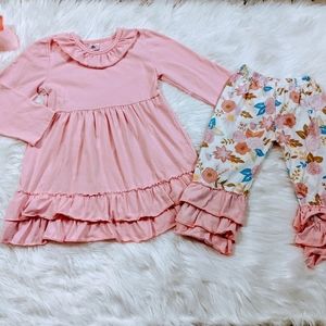 Conice Mini Girl M (3t) Pink Floral Outfit